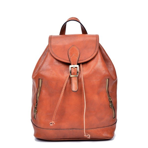 Zaino in pelle marrone cognac Cindy - Sofia Cardoni