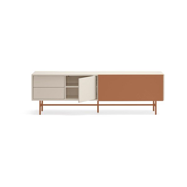 Tavolo TV in mattone/beige 180x56 cm Nube - Teulat-image-2