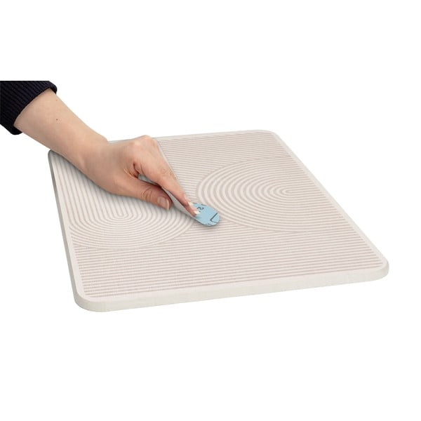 Tappetino scolapiatti beige in diatomite 40x30 cm Damon – Wenko-image-2