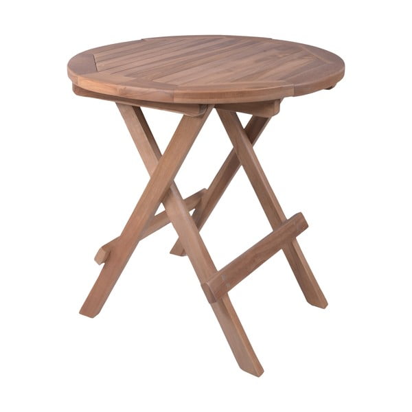 Tavolino da giardino rotondo in teak massiccio ø 50 cm Luang – Garden Pleasure