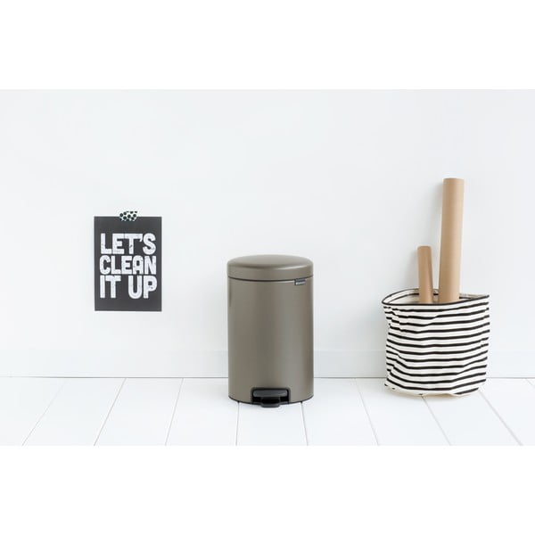 Bidone grigio in acciaio 12 l NewIcon - Brabantia-image-1