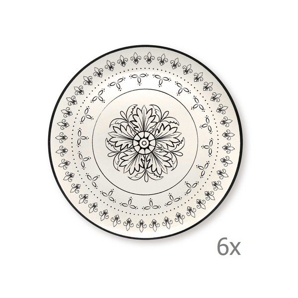Set di 6 piatti da dessert in porcellana Libre, ⌀ 17 cm - Mia