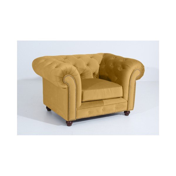 Poltrona gialla Orleans Velvet - Max Winzer-image-4