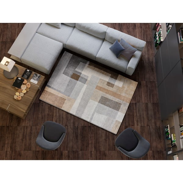 Tappeto grigio e beige 140x200 cm Aydin - Universal-image-1