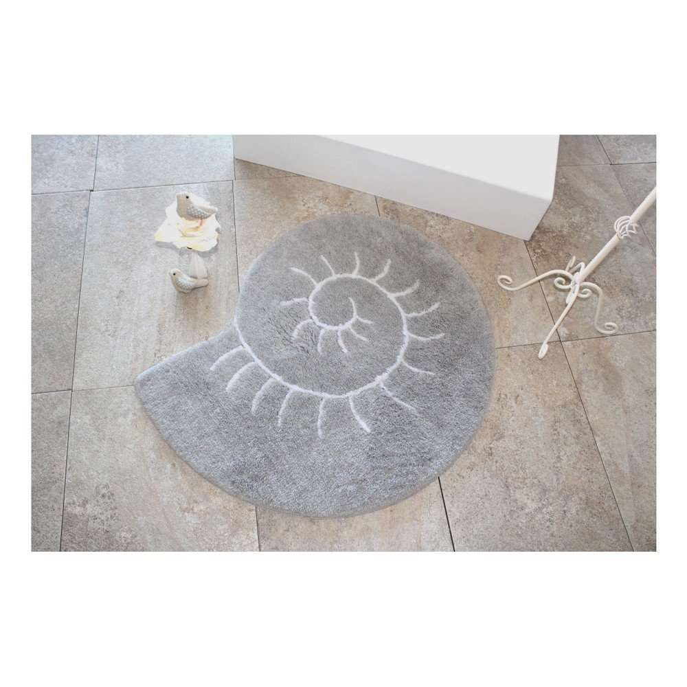 RUN HELIX Set Tappetini Da Bagno In Ciniglia Morbida - Antiscivolo, 50x80 + 40x60 Cm, Colore Grigio Chiaro - 2