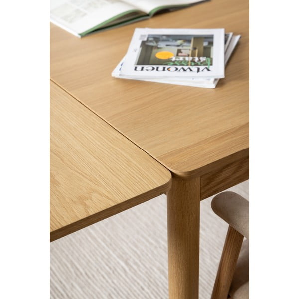 Tavolo da pranzo pieghevole in legno di quercia di colore naturale 100x200 cm Atlantic - Actona-image-1