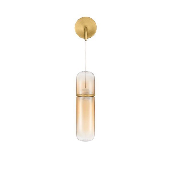 Lampada da parete LED dorata in vetro con intensità regolabile Norma – Nova Luce