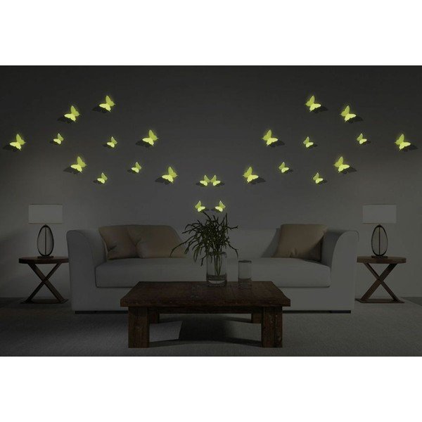 Set di 12 adesivi farfalle 3D fosforescenti - Ambiance-image-1
