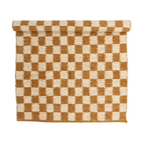 Tappeto beige e color ambra in cotone 140x200 cm Chola – Bloomingville-image-4