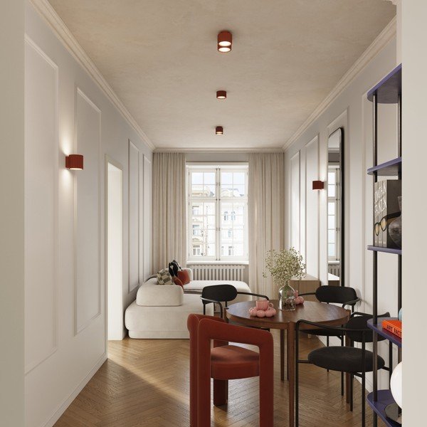 Faretto color terracotta in metallo ø 10 cm Zora – Sollux-image-1