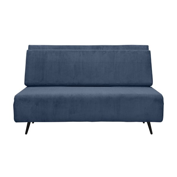 Divano letto in velluto a coste blu 140 cm Mallory - Støraa