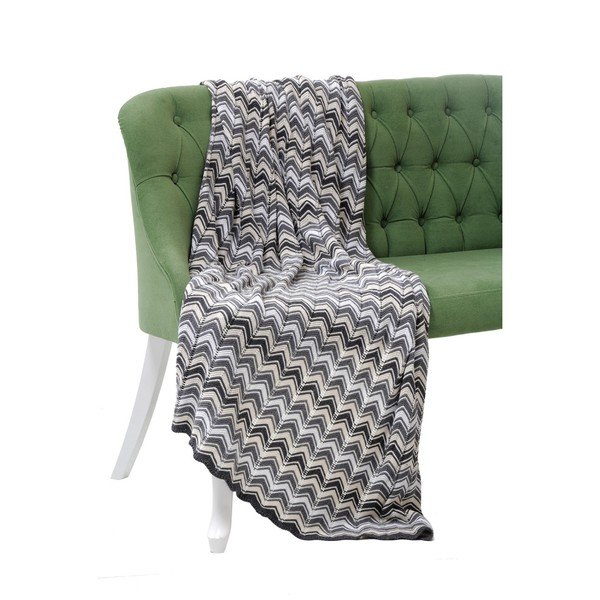 Copriletto a maglia Mike & Co. NEW YORK Zig Zag, 130 x 170 cm - Mike & Co. NEW YORK-image-1
