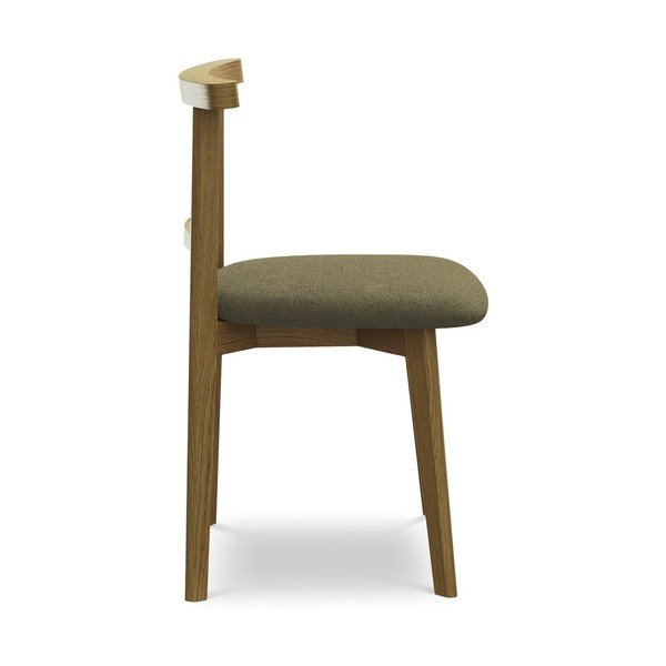 Sedia da pranzo verde in legno massiccio Ohelo – Makamii-image-2