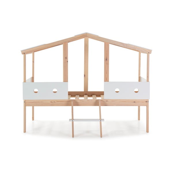 Letto bianco rialzato per bambini 90 x 190 cm Compte - Marckeric