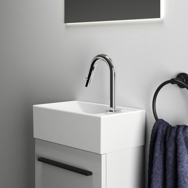 Lavabo bianco in ceramica 37x21 cm i.Life S - Ideal Standard-image-1
