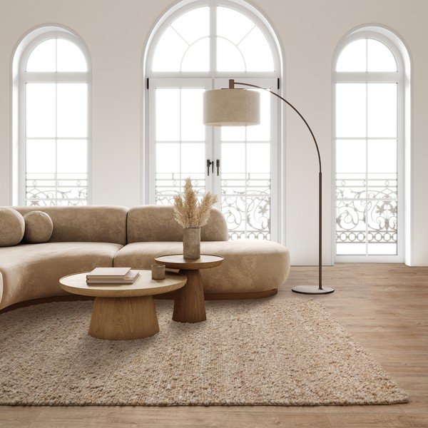 Tappeto in lana beige tessuto a mano 120x170 cm Adler Honey - Asiatic Carpets-image-1