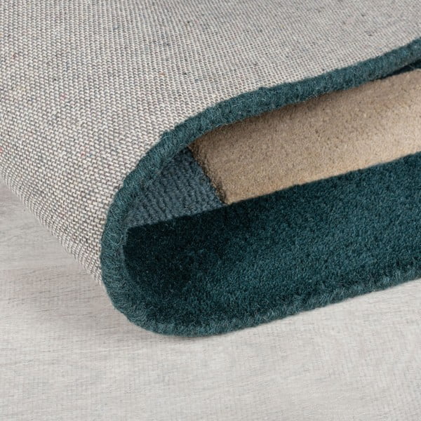 Tappeto in lana verde scuro tessuto a mano 120x180 cm Labyrinth Shaped - Flair Rugs-image-3