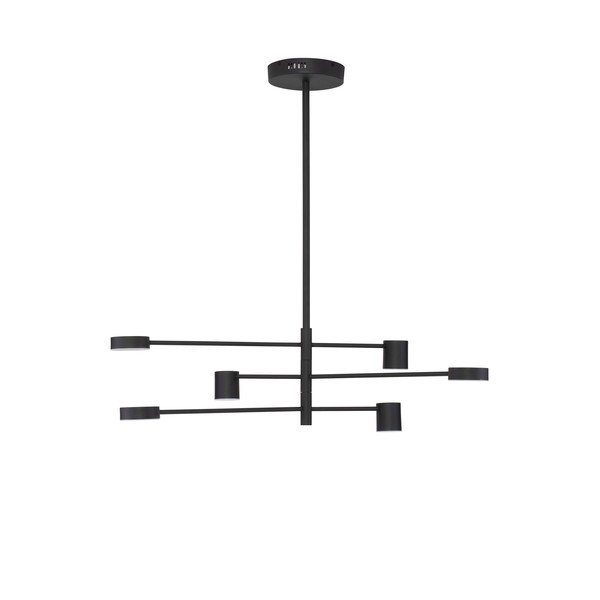 Lampadario LED nero in alluminio con paralume in vetro acrilico con intensità regolabile ø 100 cm Nordik – Nova Luce