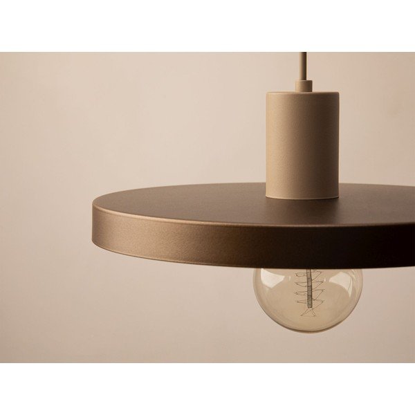 Lampadario marrone chiaro in metallo ø 30 cm Ori – Micadoni -image-2