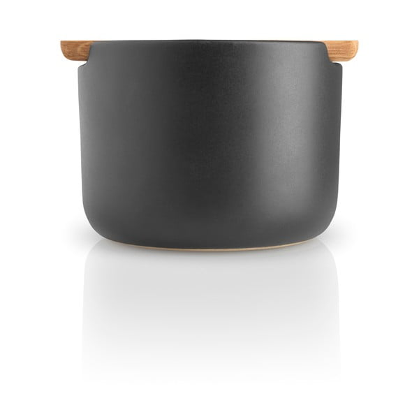 Barattolo di sale in gres nero con coperchio in legno Nordic Nordic Kitchen - Eva Solo-image-1