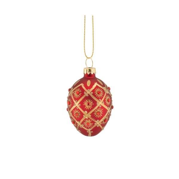 Set di palline di Natale in vetro 4 pz 4 cm Diamante Oval – Sass & Belle-image-3
