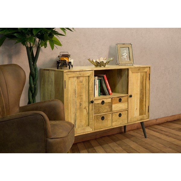 Mobile in legno di mango, larghezza 130 cm Belgrado - Mauro Ferretti-image-1