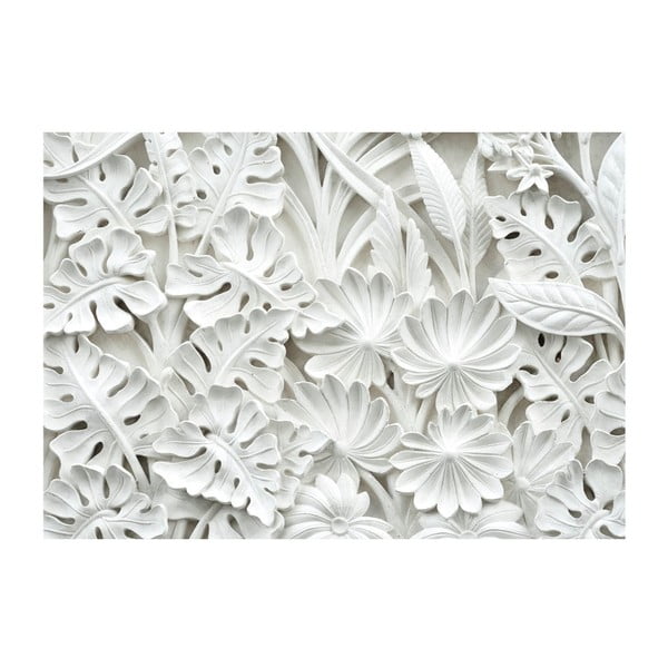 Carta da parati bianca di grande formato , 200 x 140 cm Alabaster Garden - Artgeist