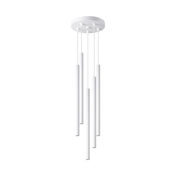 Lampadario bianco in metallo ø 25 cm Fideus – Sollux