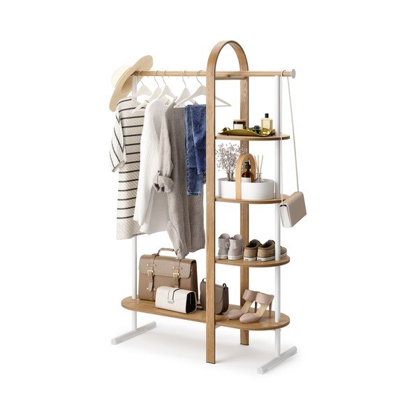 Set da corridoio in legno naturale di eucalipto bianco Bellwood - Umbra-image-4