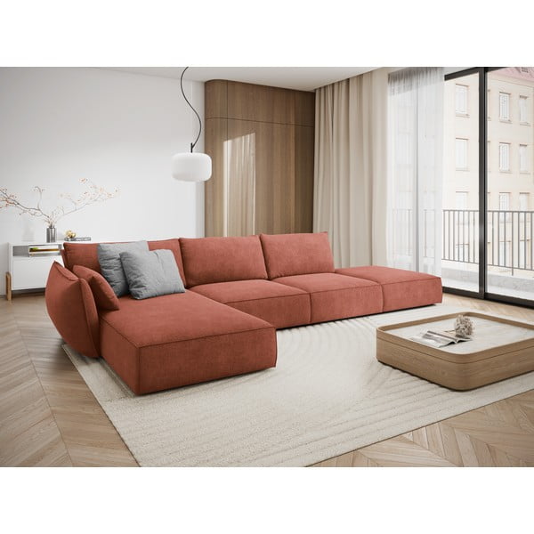 Divano angolare rosso (angolo sinistro) Vanda - Mazzini Sofas-image-1