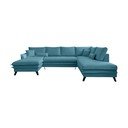Divano letto a U turchese, angolo destro Charming Charlie - Miuform