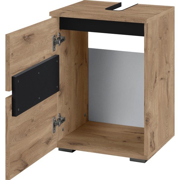 Mobile effetto rovere per lavabo da parete 40x55 cm Wisla - Støraa-image-2
