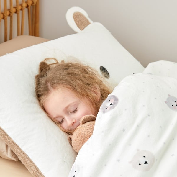 Set copripiumino e federa da bambini marrone e color crema in micropile per letto matrimoniale 200x200 cm Cosy Bear – Catherine Lansfield-image-4