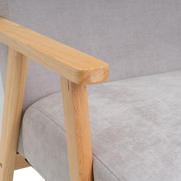 Poltrona grigia con rivestimento in ciniglia Vintage – Casa Selección-image-1