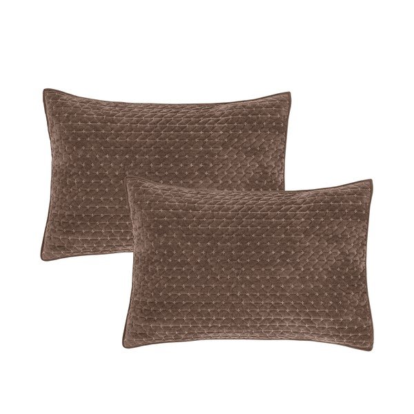 Federe decorative in set in velluto 2 pz 50x75 cm Attica Velvet – Bianca