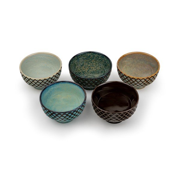 Tazzine in set in porcellana 5 pz 200 ml Sara – Bredemeijer