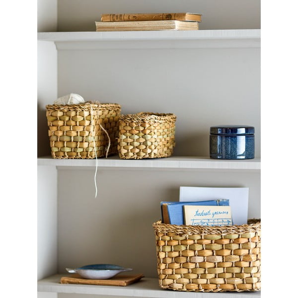 Set di 3 cestini in seagrass 26x16x16 cm Ramon - Bloomingville-image-1