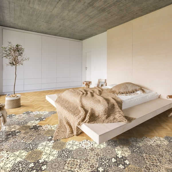 Set di 10 adesivi per pavimenti Esagoni adesivi per pavimenti, 40 x 90 cm Luiza - Ambiance-image-1