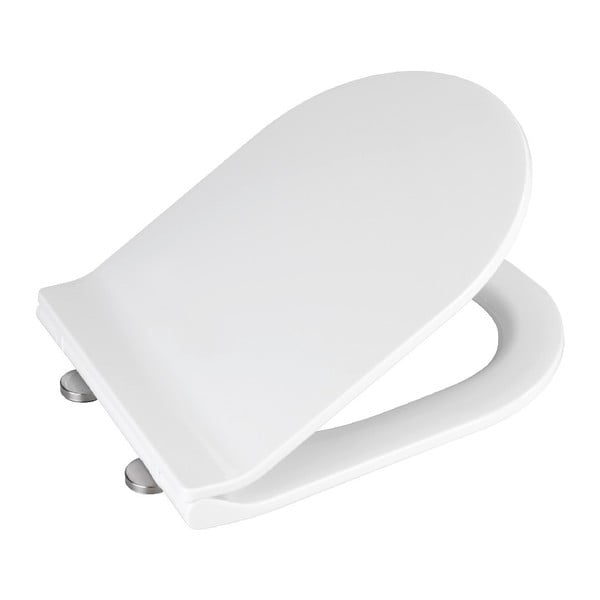 Sedile per wc bianco con chiusura facilitata , 46 x 36 cm Habos - Wenko-image-3