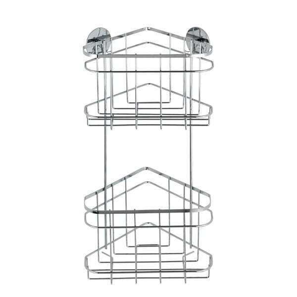 Turbo-Loc scaffale angolare autoportante a due livelli, 15,5 x 22,5 cm - Wenko-image-1