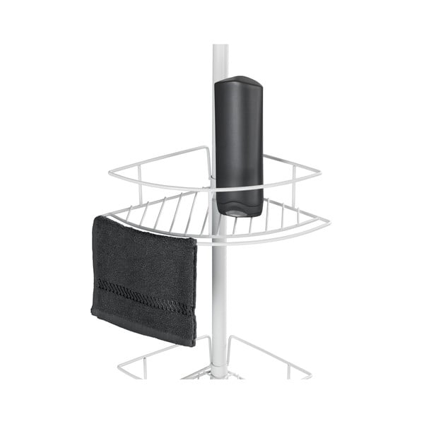 Mensola telescopica angolare in acciaio inox bianco per il bagno Dolcedo - Wenko-image-4