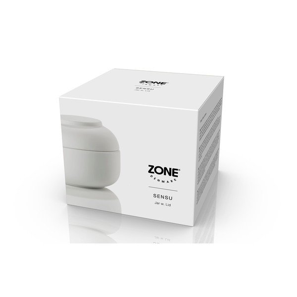 Organizer da bagno bianco in gres per dischetti di cotone Sensu – Zone-image-1