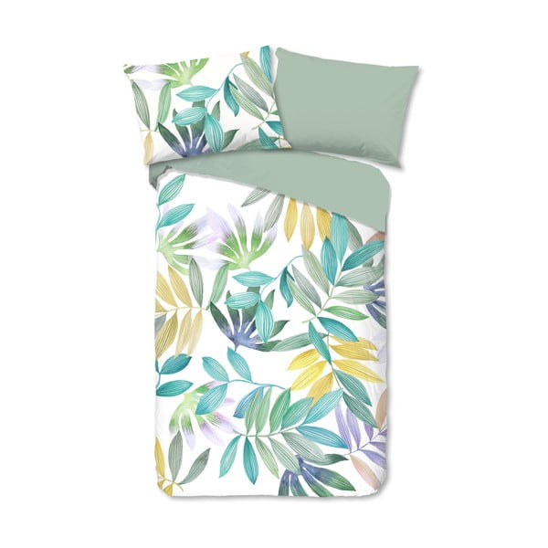 Set copripiumino e federa verde in cotone per letto singolo 140x200 cm Marcus – Good Morning