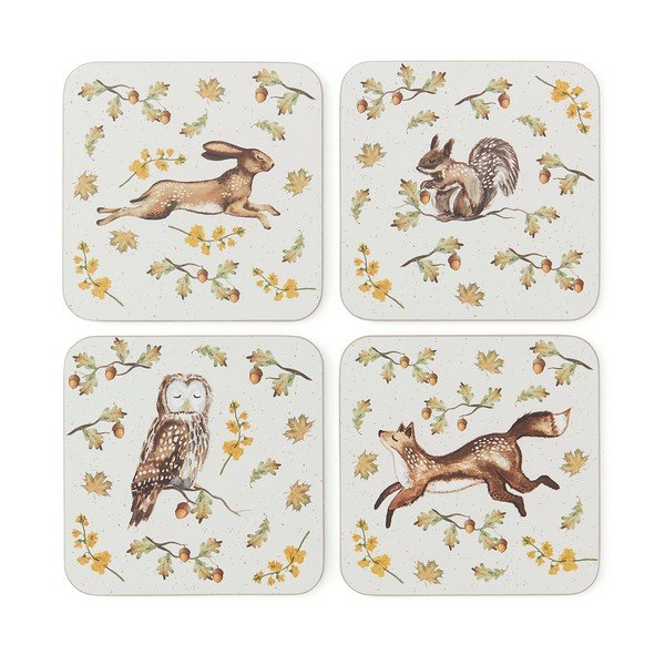 Set di sottobicchieri grigio tortora in sughero 4 pz Forest Fable – Cooksmart ®