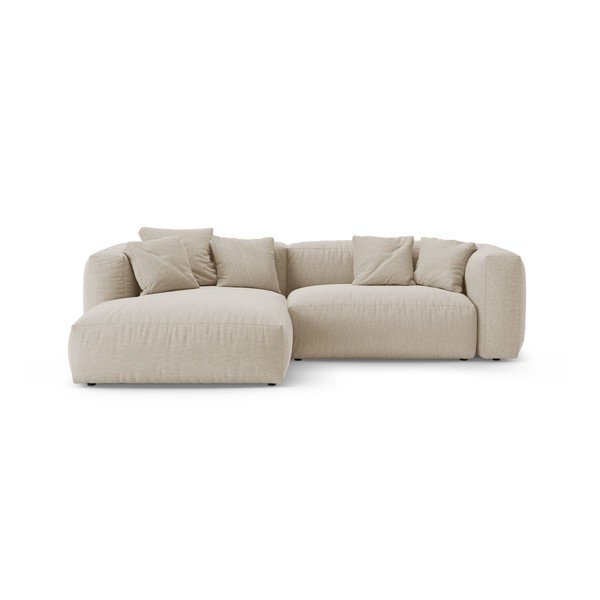 Divano angolare componibile color crema allungabile (con penisola a sinistra/con chaise lounge) – Micadoni 