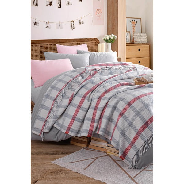 Copriletto grigio 180x220 cm Warm Soft – Mijolnir-image-1