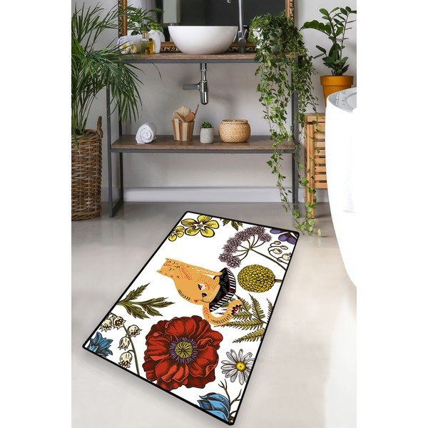 Tappetino da bagno 70x120 cm Hennaed Cat - Foutastic-image-1