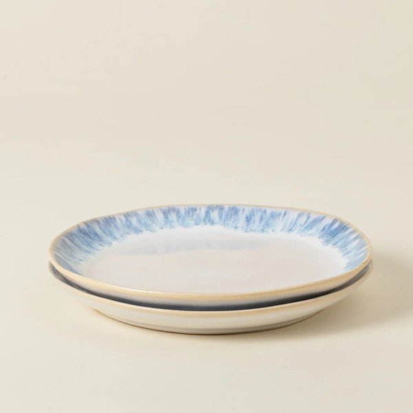 Piatto da dolce bianco/blu in gres ø 22 cm Brisa – Costa Nova-image-2