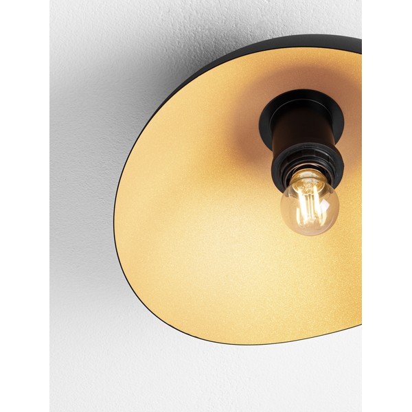 Plafoniera nera opaca/dorata in metallo Opsi – Nova Luce-image-2