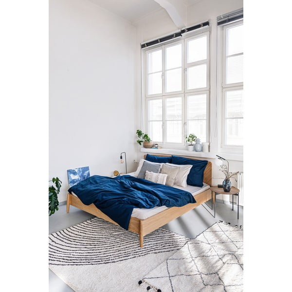 Biancheria da letto matrimoniale in cotone blu navy , 200 x 220 cm - Bonami Selection-image-4